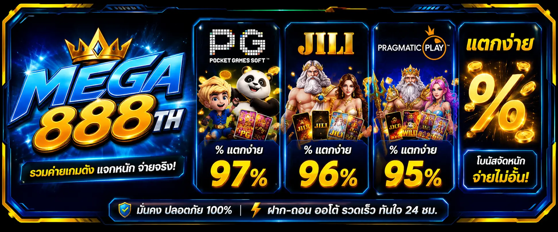 MEGA888TH รวมค่ายเกมดัง แจกหนัก จ่ายจริง